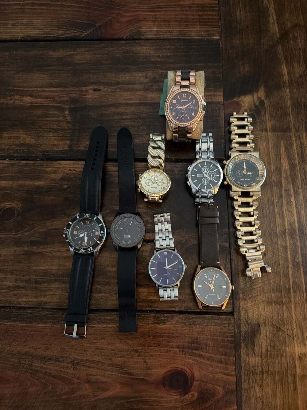 Assorted Watch Lot of 8 Includes Citizen Eco-Drive, American Exchange, Geneva, a